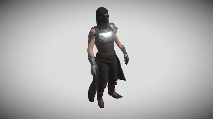 Desert Scavenger Idle Animation 3D Model