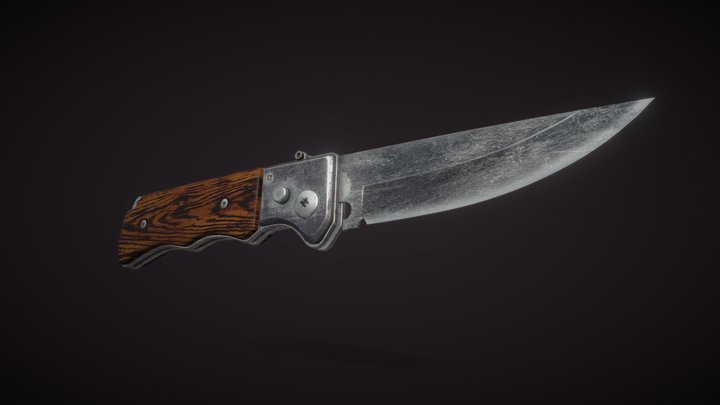 Old Folding Knife 3D Model