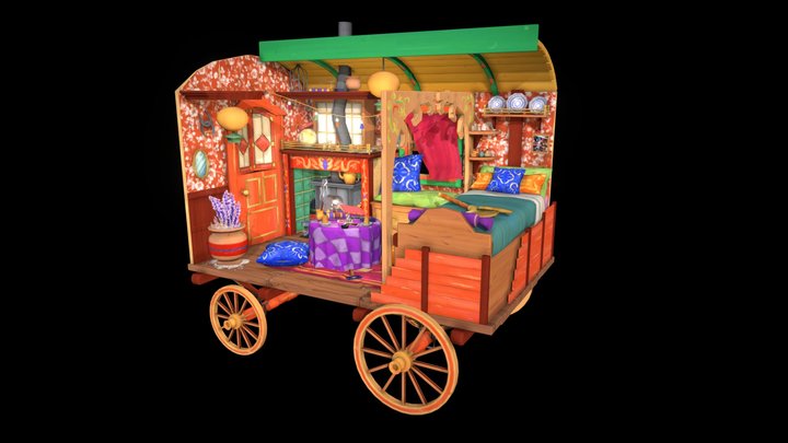 DAE Crib - "Fortune Teller Chariot" 3D Model