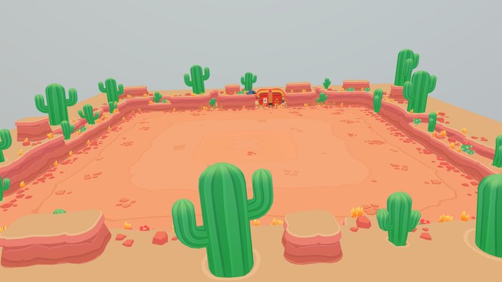 Canyon Showdown Environment 3D Model