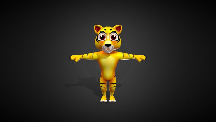Humanoid Tiger Character 3D Model