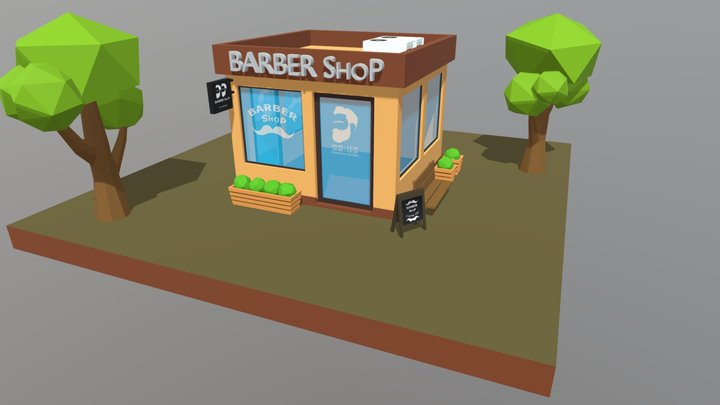 BarberShop 3D Model