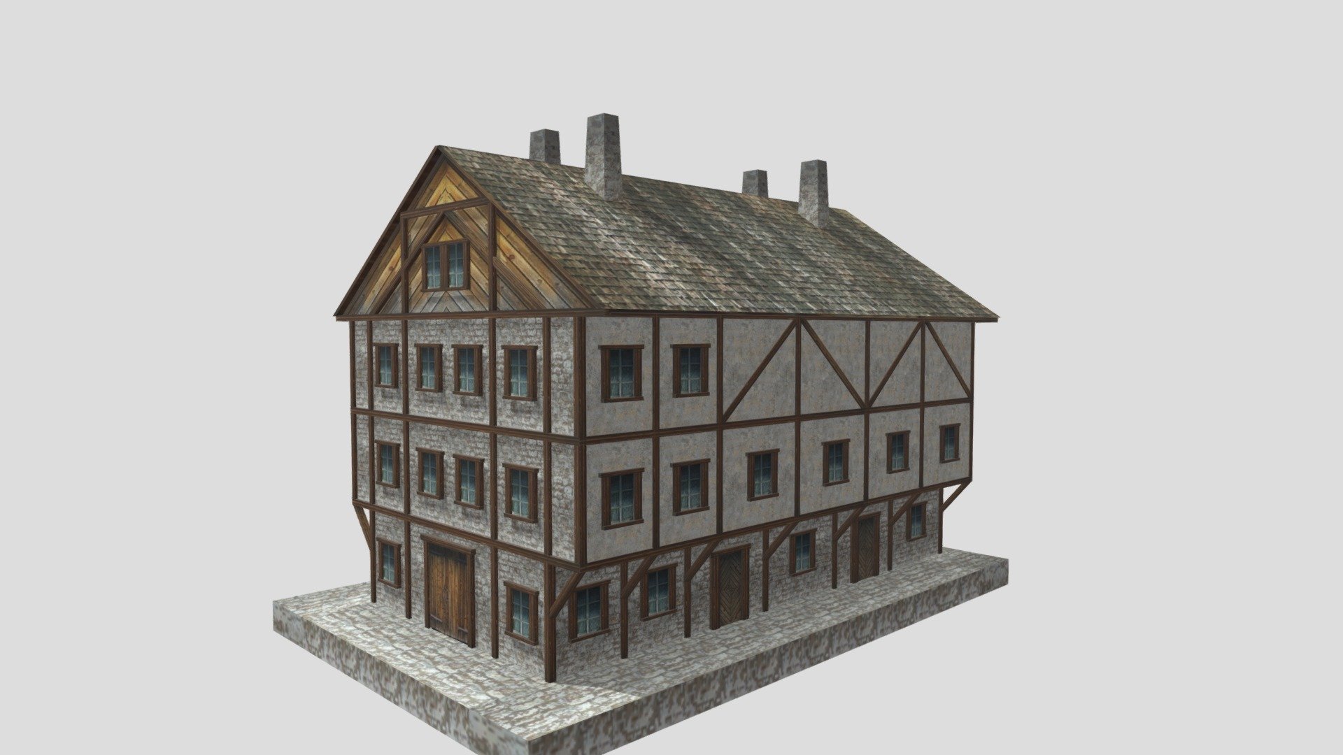 Tudor Market Inn - Download Free 3D model by novusod [eb33d24] - Sketchfab