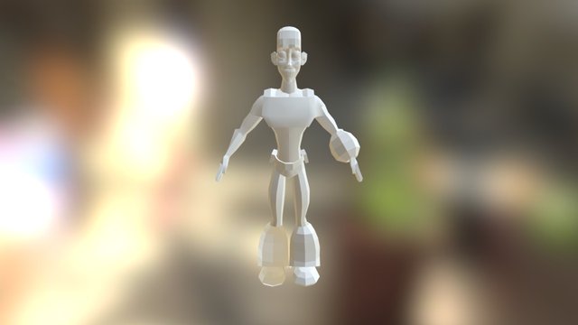 Character with Armor 3D Model