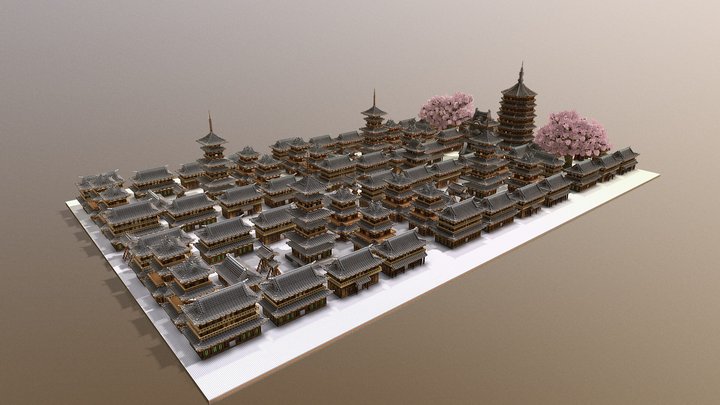 古风城镇1 3D Model