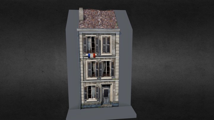 Frensh House with custom AO 3D Model