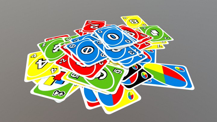 uno cards Modelo 3D in Jogos de Tabuleiro 3DExport