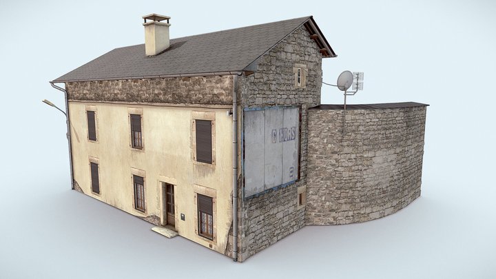 Lowpoly building – Gratis 3D-model STL