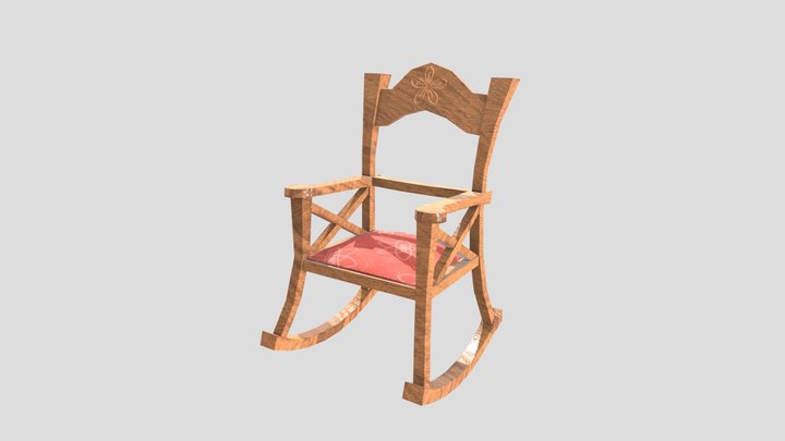 Cartoon Rocking Chair 3D Model