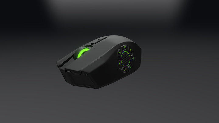 Razer Naga Hex v2 Gaming Mouse 3D Model