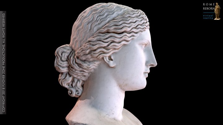 3D rendering of Aphrodite (Head of Arles, Aspremont-Lynden)