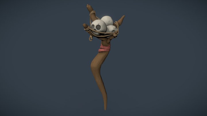 DAE | Adventurer's Camp Asset 1: Shaman Staff 3D Model