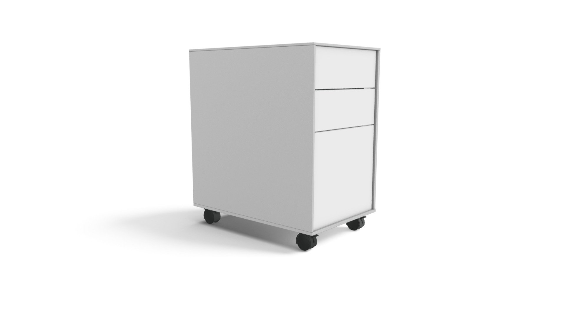 Stretto Small Filing Cabine, White