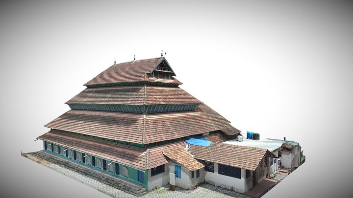 Mishkal Palli/Mosque Exterior - Kozhikode India 3D Model