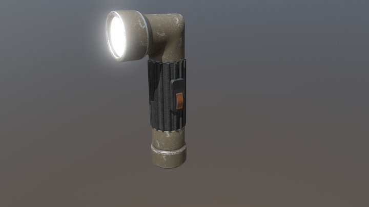 Military Flashlight mid-poly (24h Game Jam) 3D Model