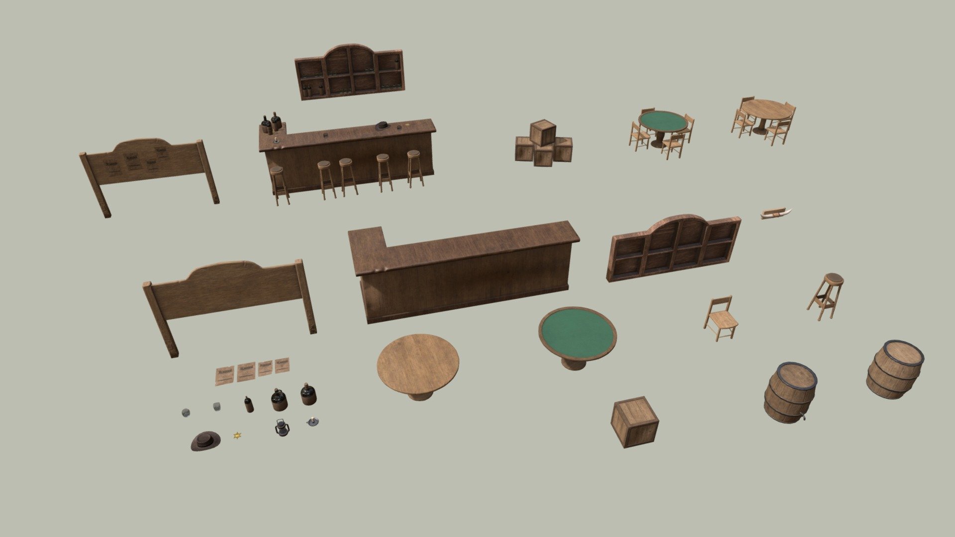 Wild West Asset Pack - Download Free 3D Model By Ellejm [eb461d8 ...