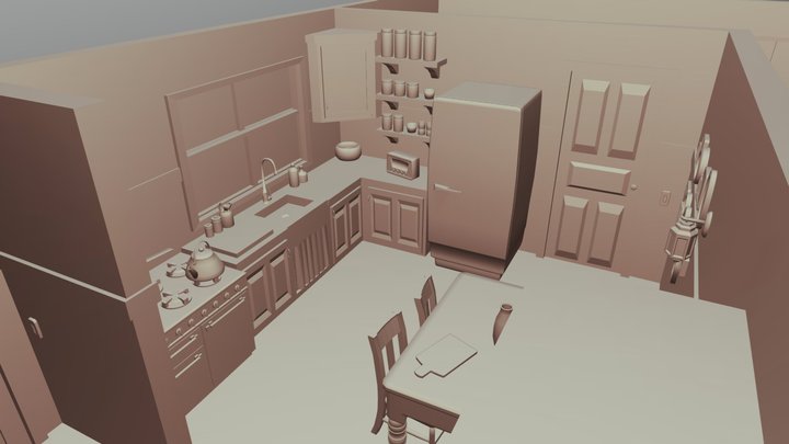 Cenário Interno - Cozinha 3D Model