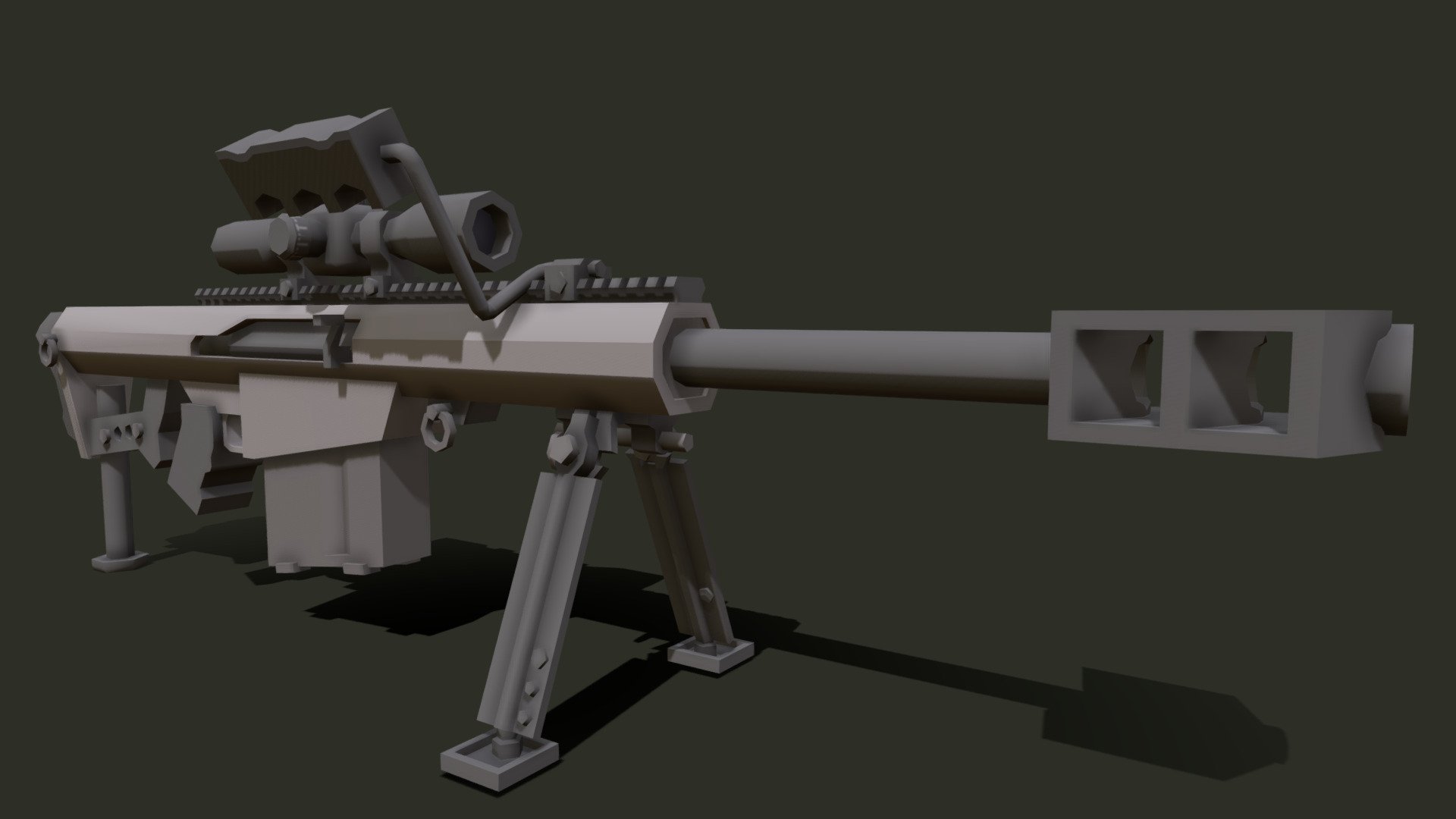 Barrett M82a1 (low poly) - Download Free 3D model by Mortavex [eb47c23 ...