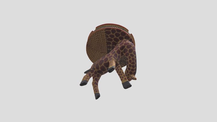 Anthropomorphic Composition of Giraffe 3D Model