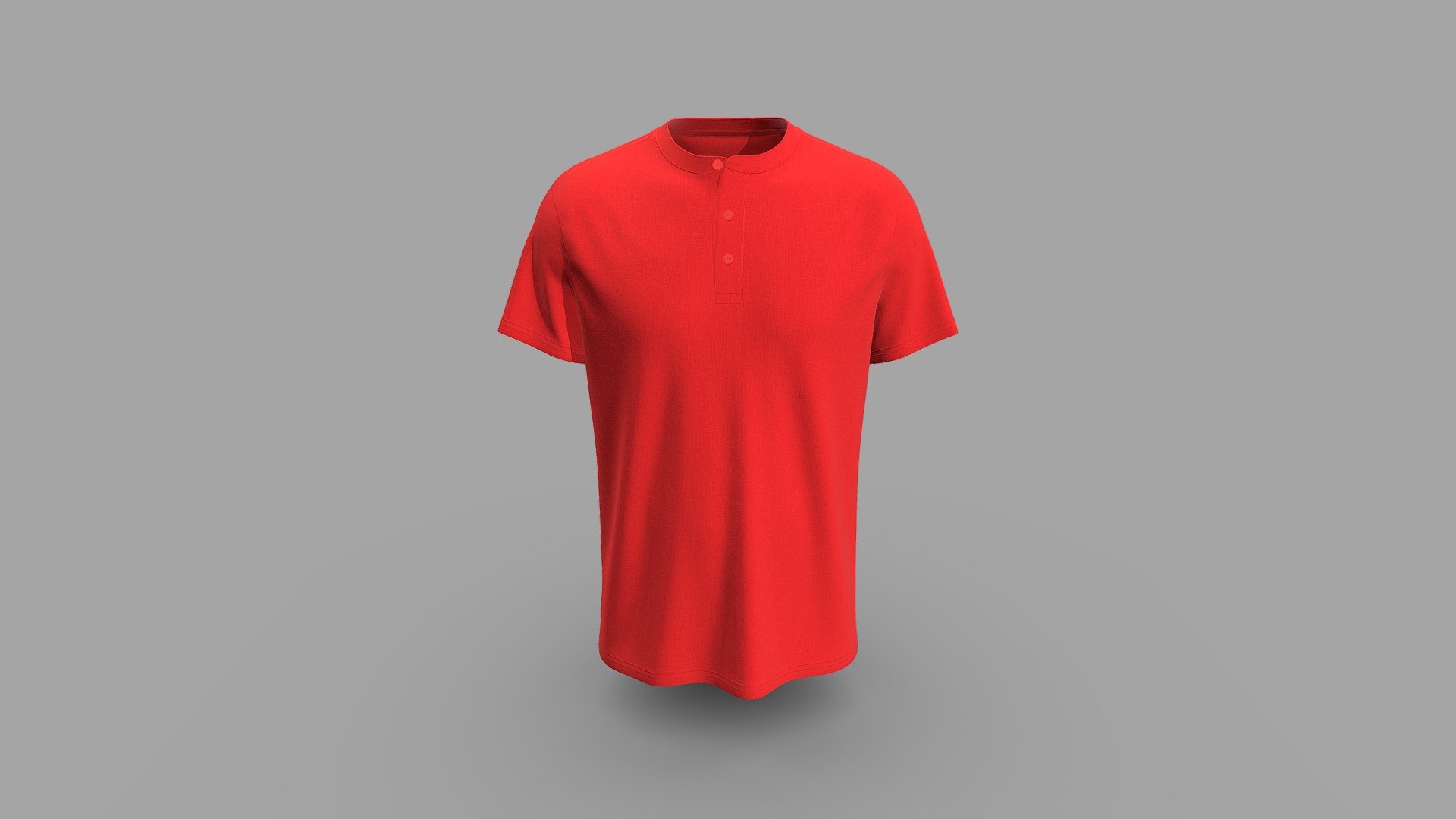 Band Collar Mens Polo T-shirt - Buy Royalty Free 3D model by Digital ...