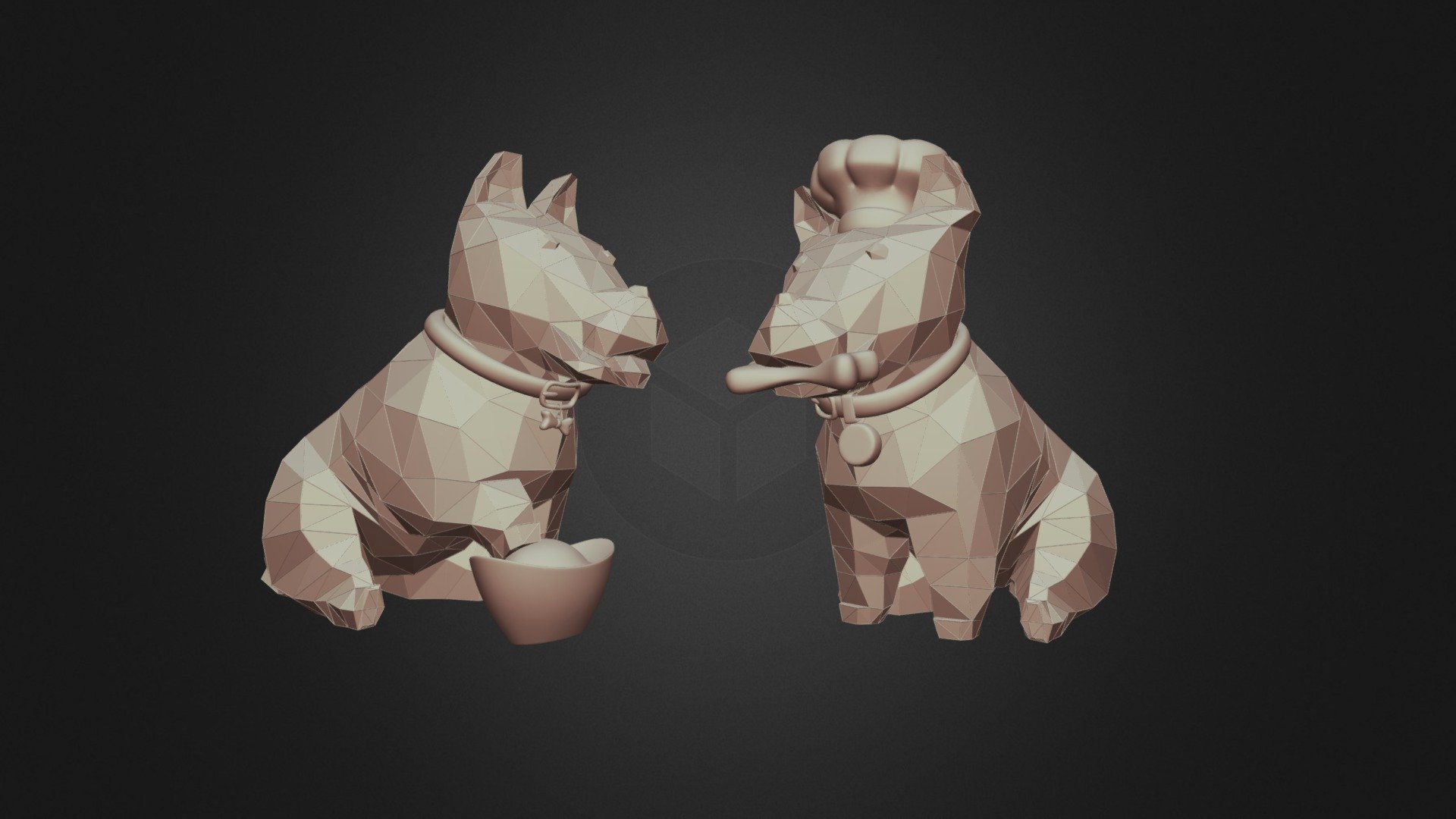 Dog Polygon Corgi