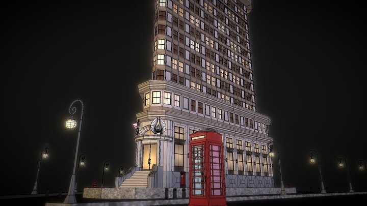 Hotel Diorama 3D Model