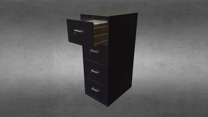 Office Filing Cabinet 3D Model