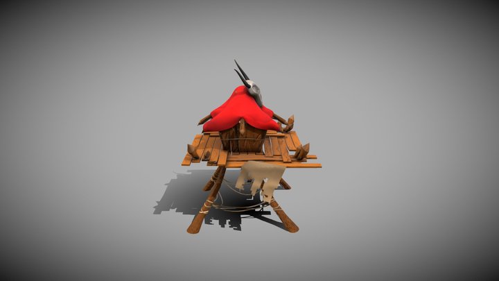 stylized watch tower orc 3D Model