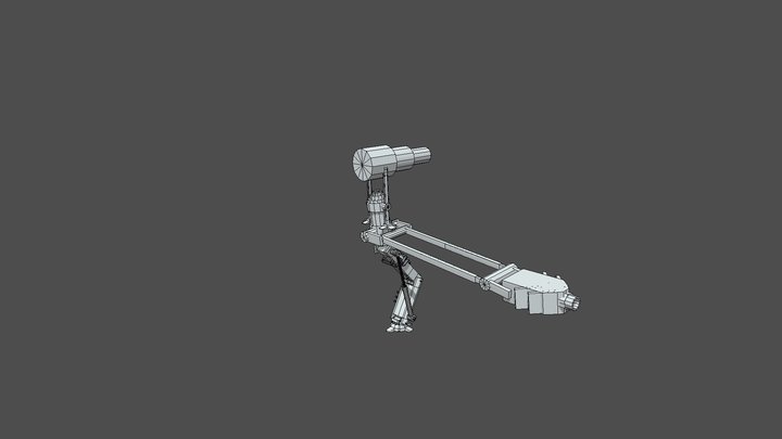 Sniper Construct - Defeat Animation 3D Model