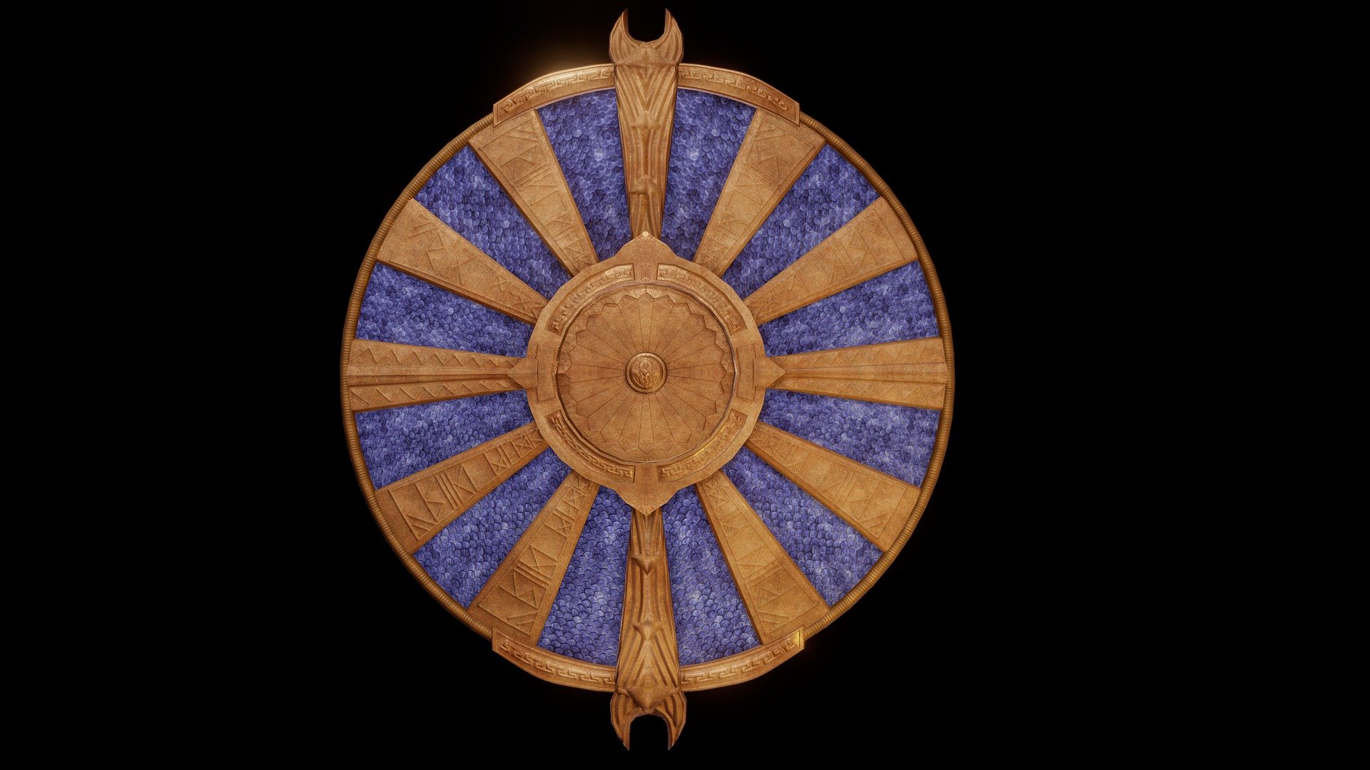 "Spartan" shield from the game God of war Download Free 3D model by