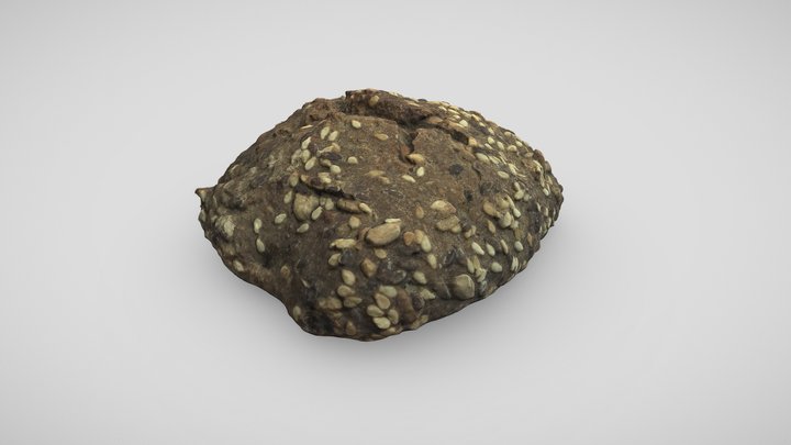 Bread Rolls With Seeds 3D Model