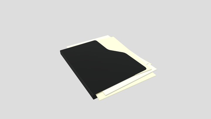 (Free) Low Poly Document File Folder