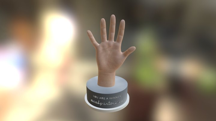 Mandy Antoniacci hand trophy 3D Model