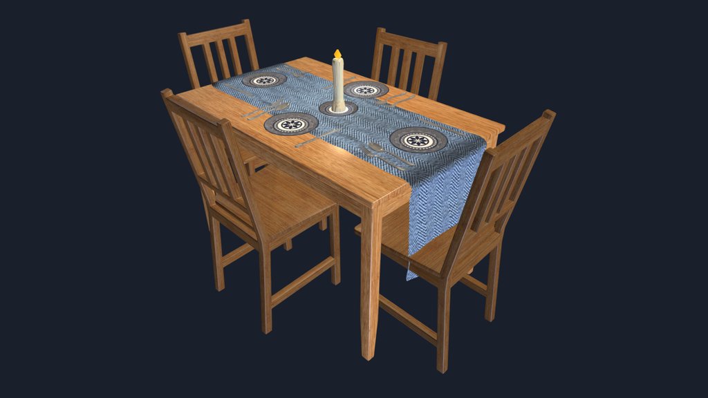 Candlelit Dinner Table