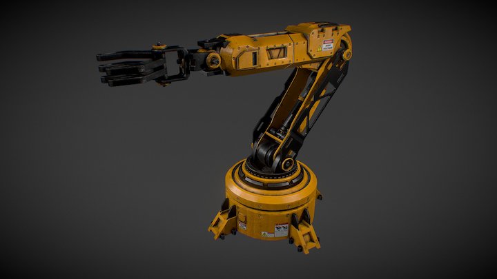 Industrial Robotic Arm 3D Model