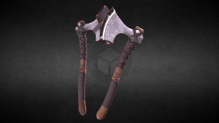 Viking Axes 3D Model
