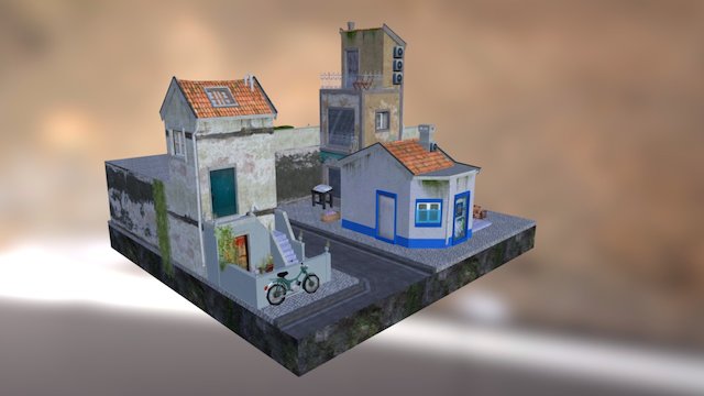 City scene Tjeu Pubben - Coimbra 3D Model