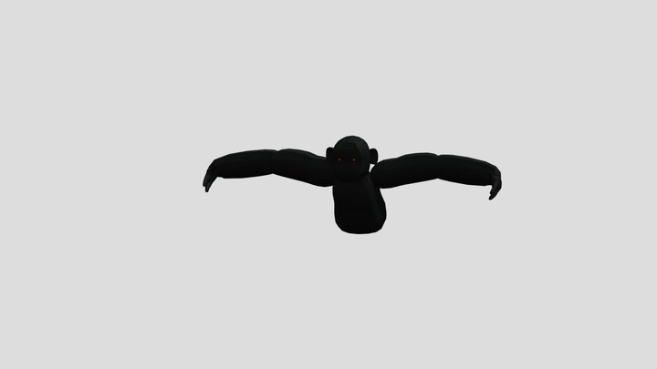 black-goo-goo-scary-baboon 3D Model