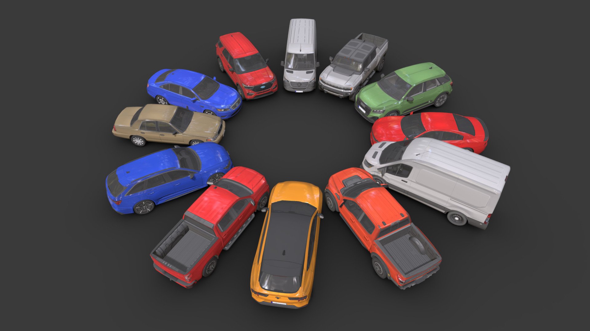 Cars Collection 12 (LowPoly) Buy Royalty Free 3D model by Sidra