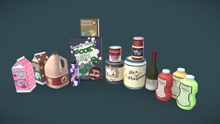 SAMW: Packaged Super Store Products 3D Model