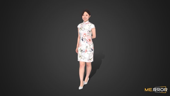 Asian Woman Scan_Posed 18 2M poly 3D Model