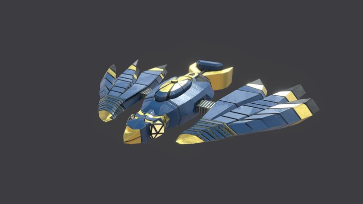 Egyptian Blue Bird 3D Model