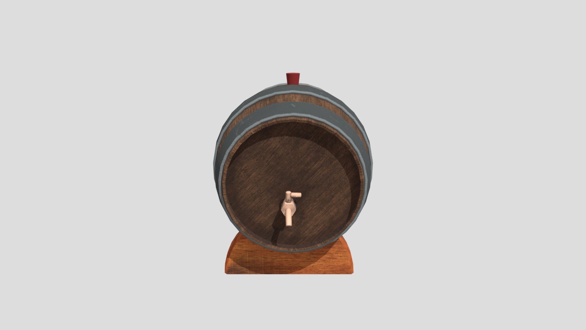 Wood Barrel With Base