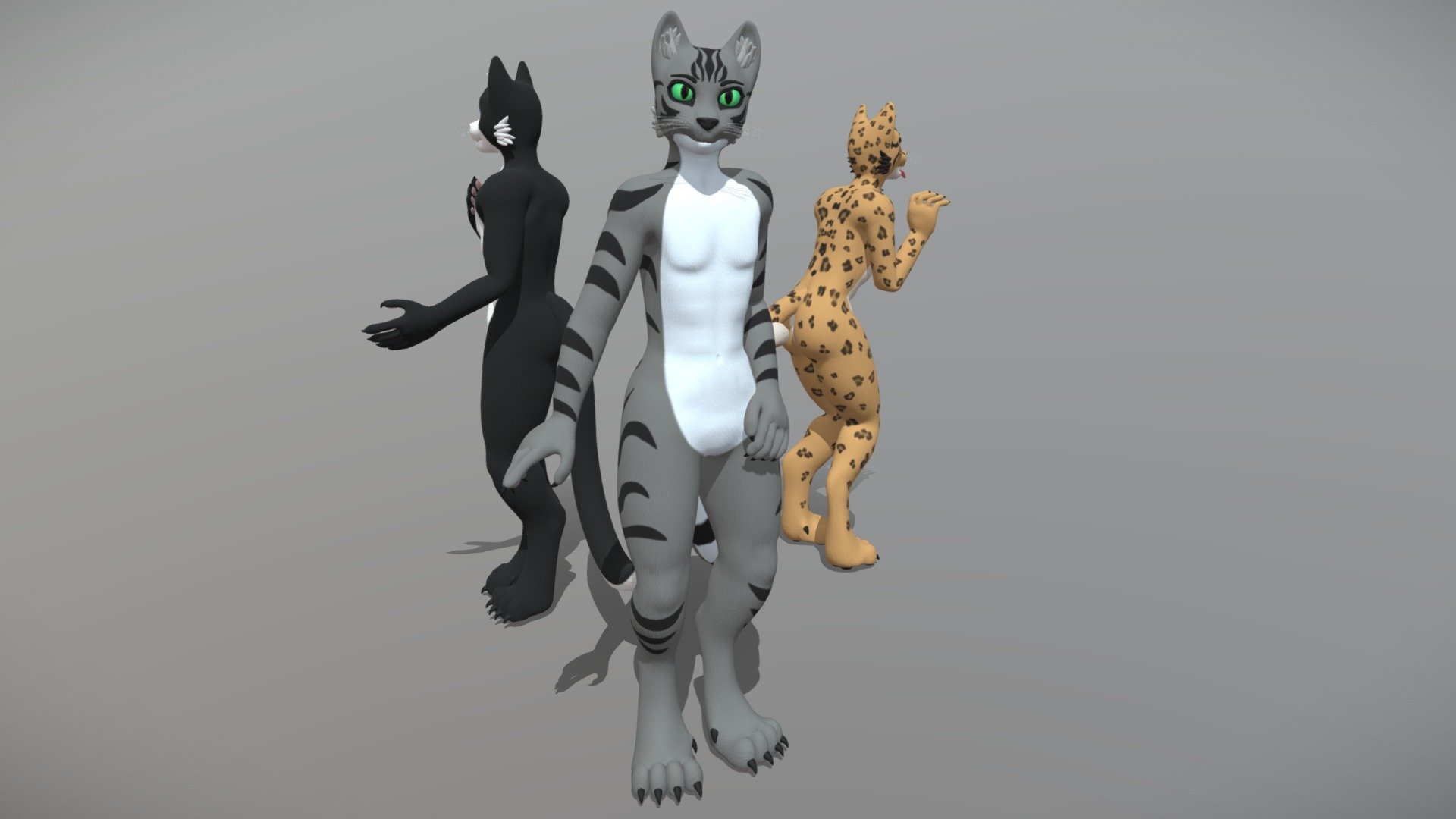 VRChat Feline Base 3D model by SpaceCat (SpaceCat3D) [eb668c3