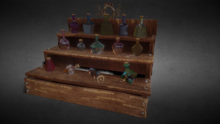 Patterned Potion Bundle 3D Model
