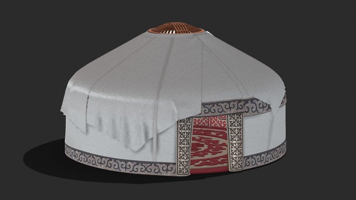 kiız üi (qazaq üi, yurt) 3D Model