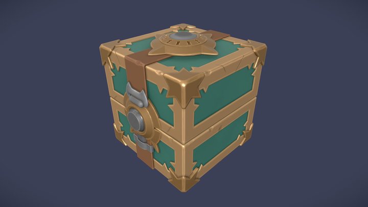 Стилизованный магический сундук / Stylized box 3D Model