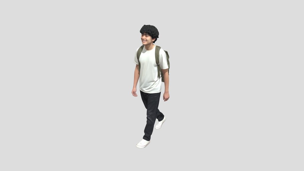 Casual Student with Backpack