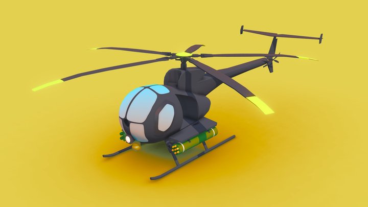 Helicopter Stylized 3D Model