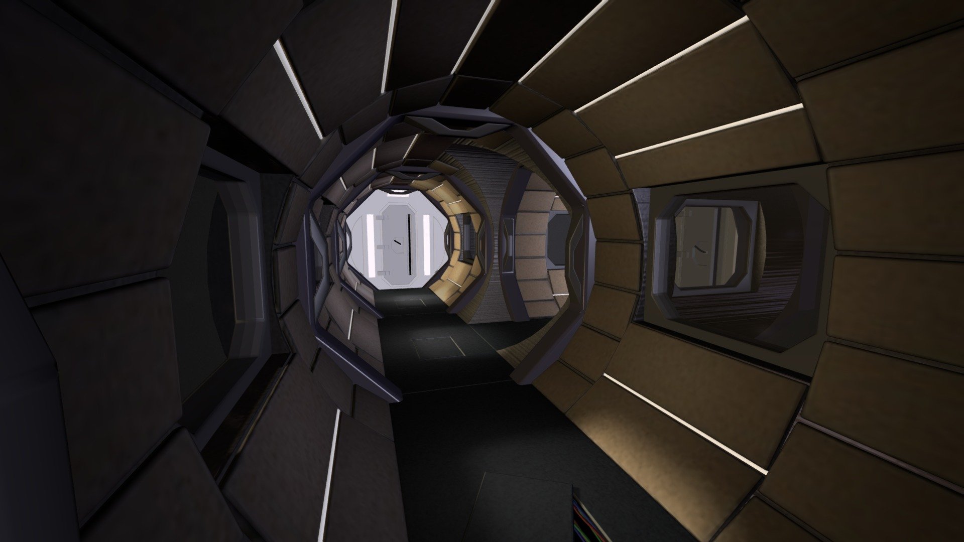 Space corridor - 3D model by polcuenca [eb6a227] - Sketchfab